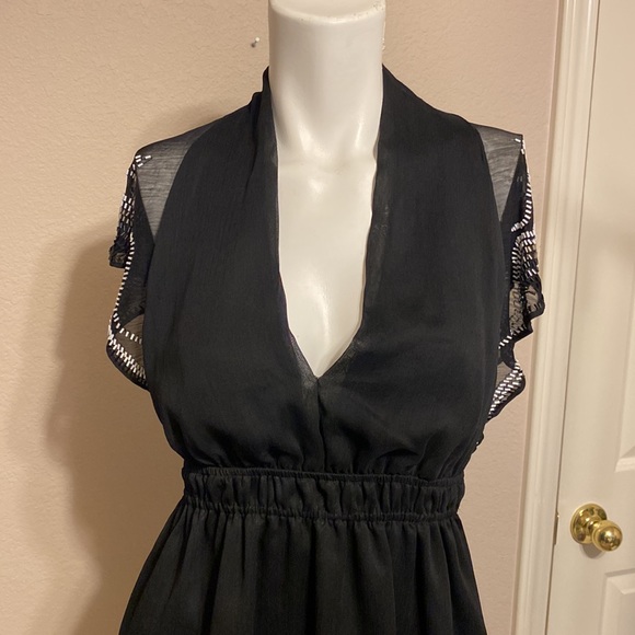 5th Culture Black Dress Beaded Sleeves - Picture 2 of 9